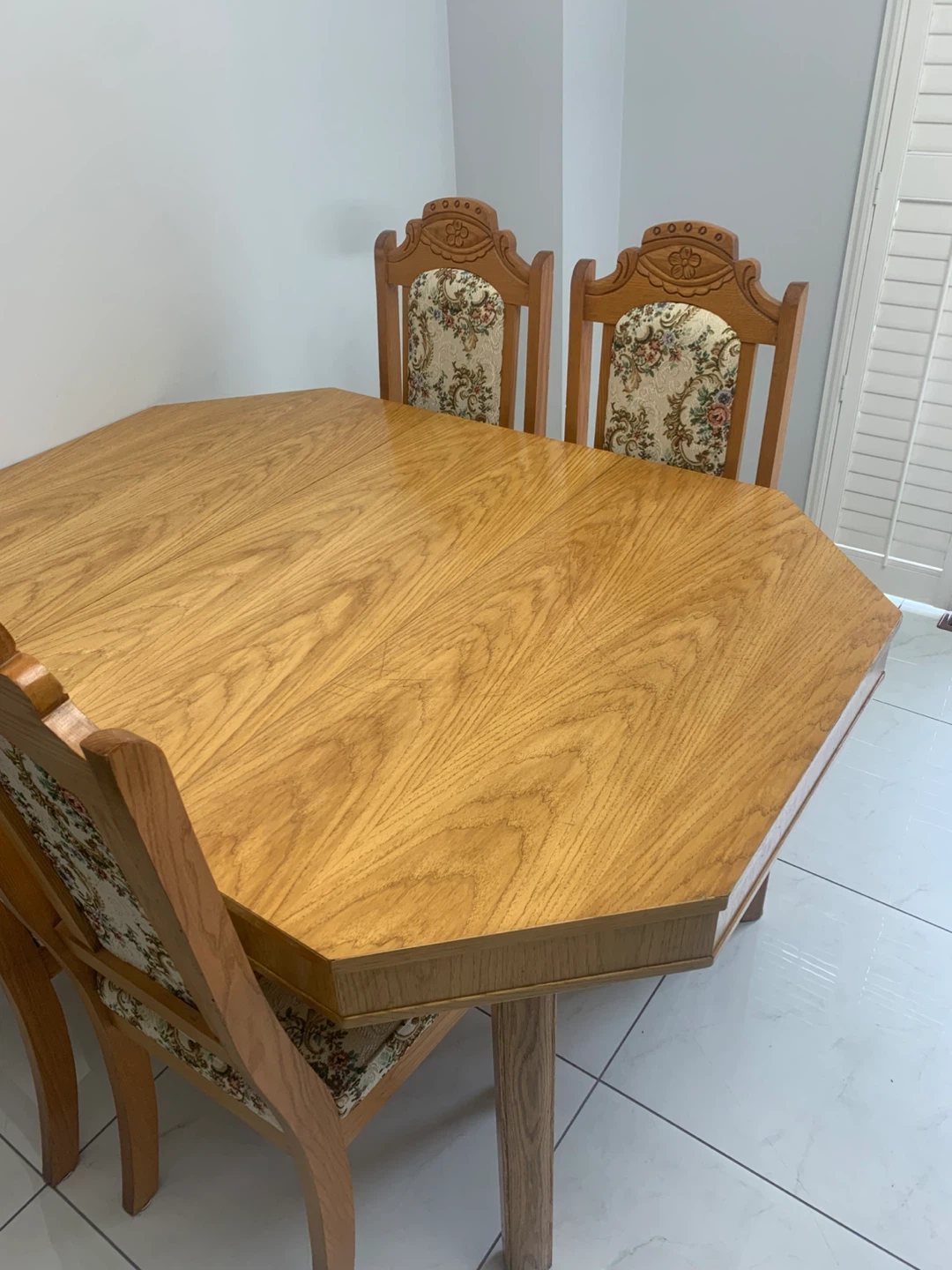 Oak Dining Table with 4 chairs - photo 2