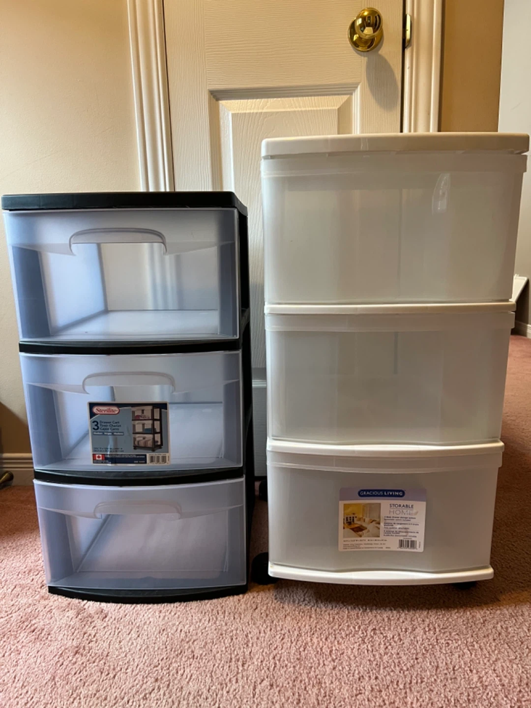 Plastic drawers