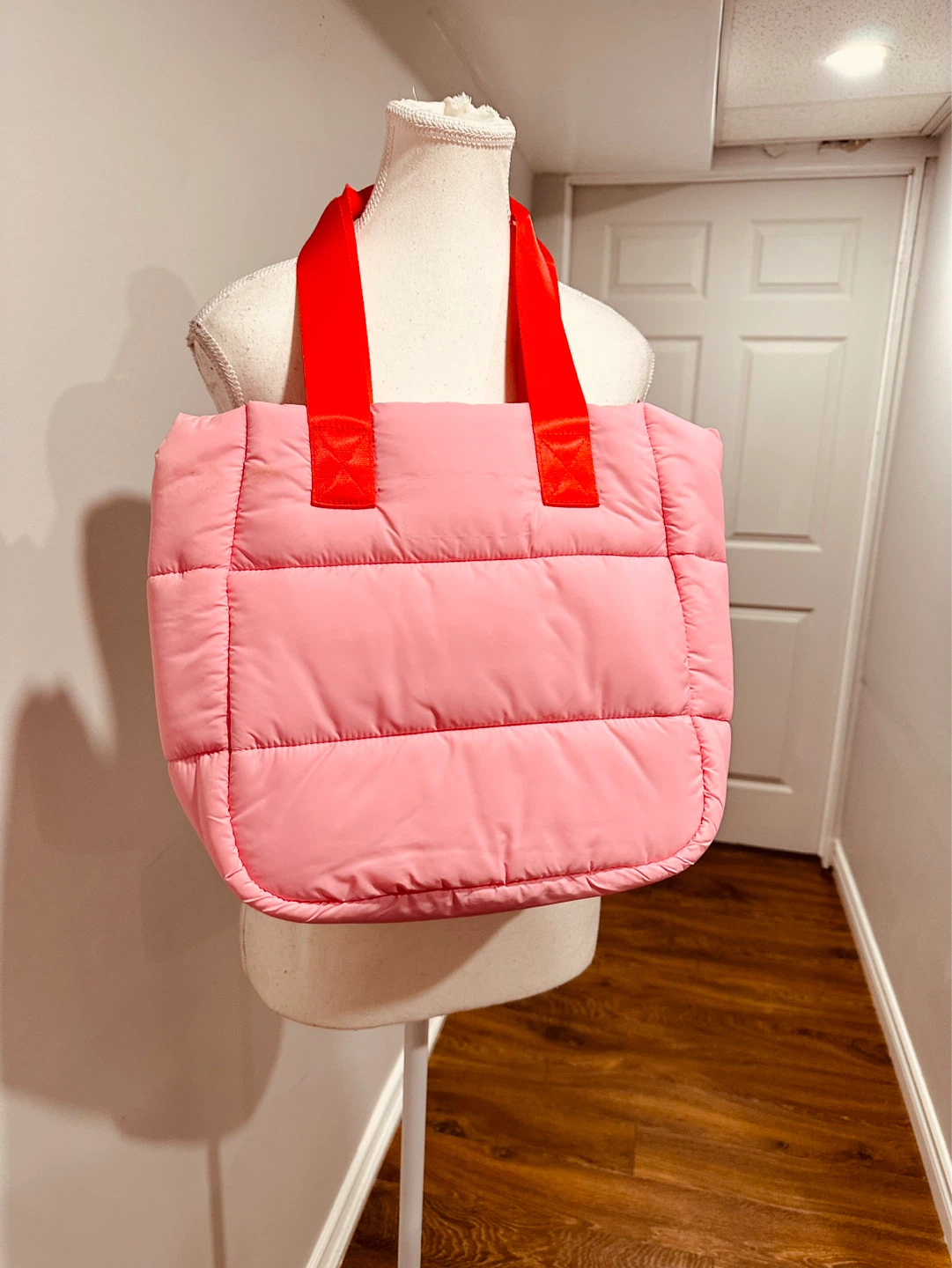Pink Puffer Tote Bag