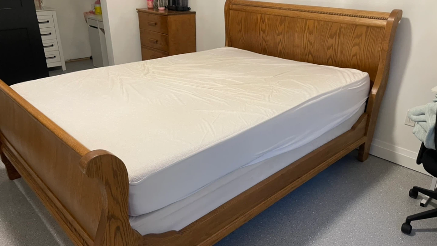 Oak Sleigh Bed Frame - photo 2