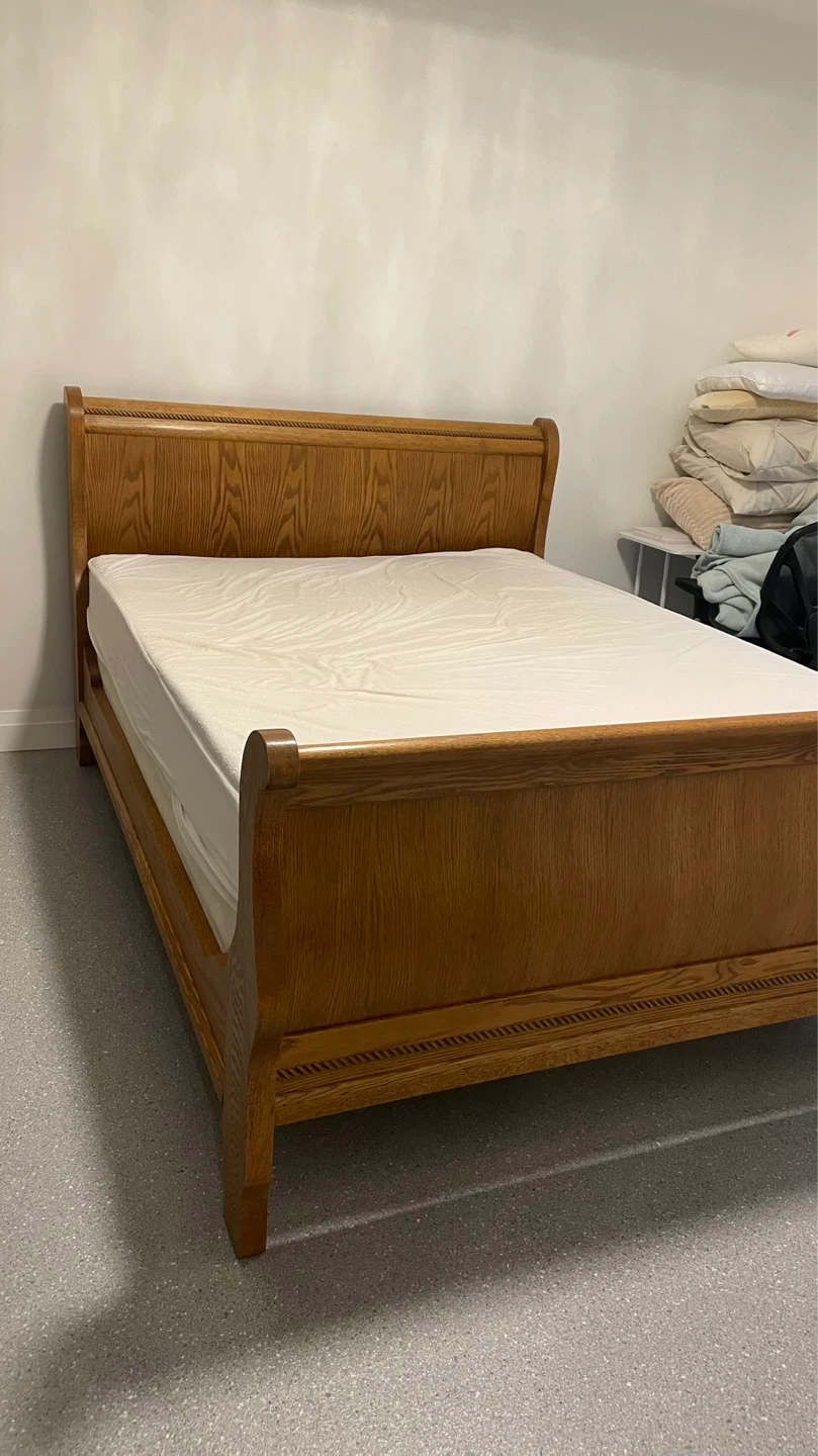 Oak Sleigh Bed Frame