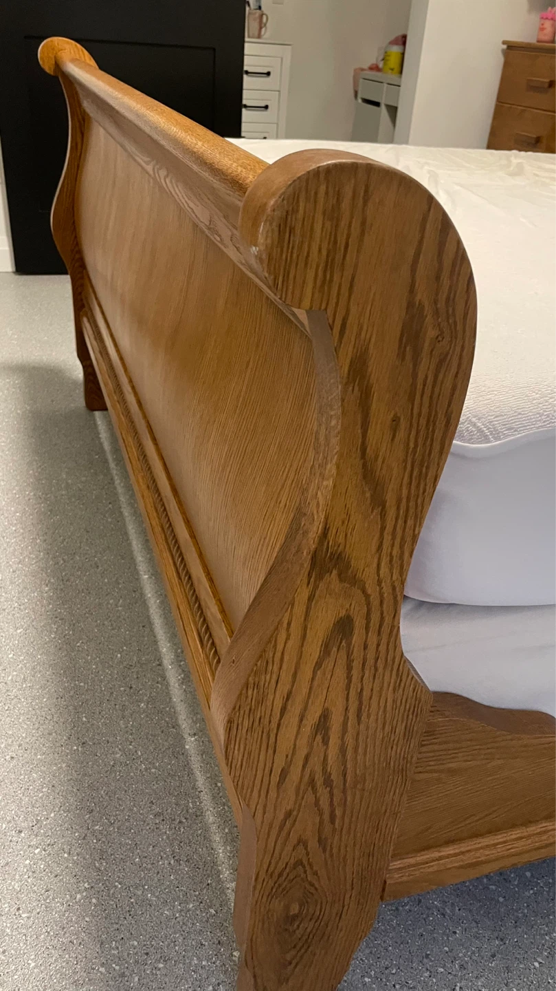 Oak Sleigh Bed Frame - photo 3