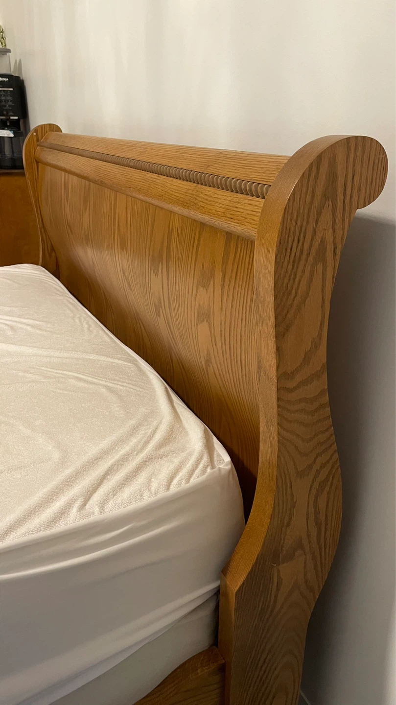 Oak Sleigh Bed Frame - photo 4