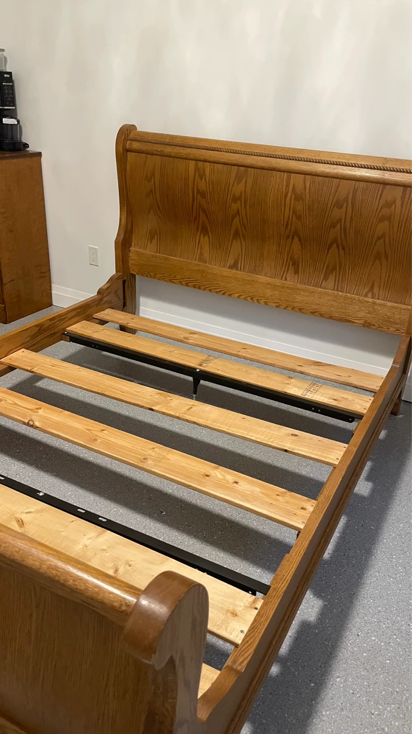 Oak Sleigh Bed Frame - photo 5