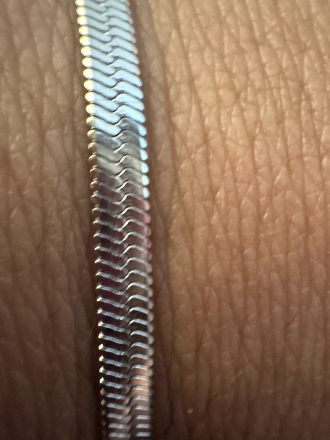 New Silver SS Herringbone Chain Bracelet