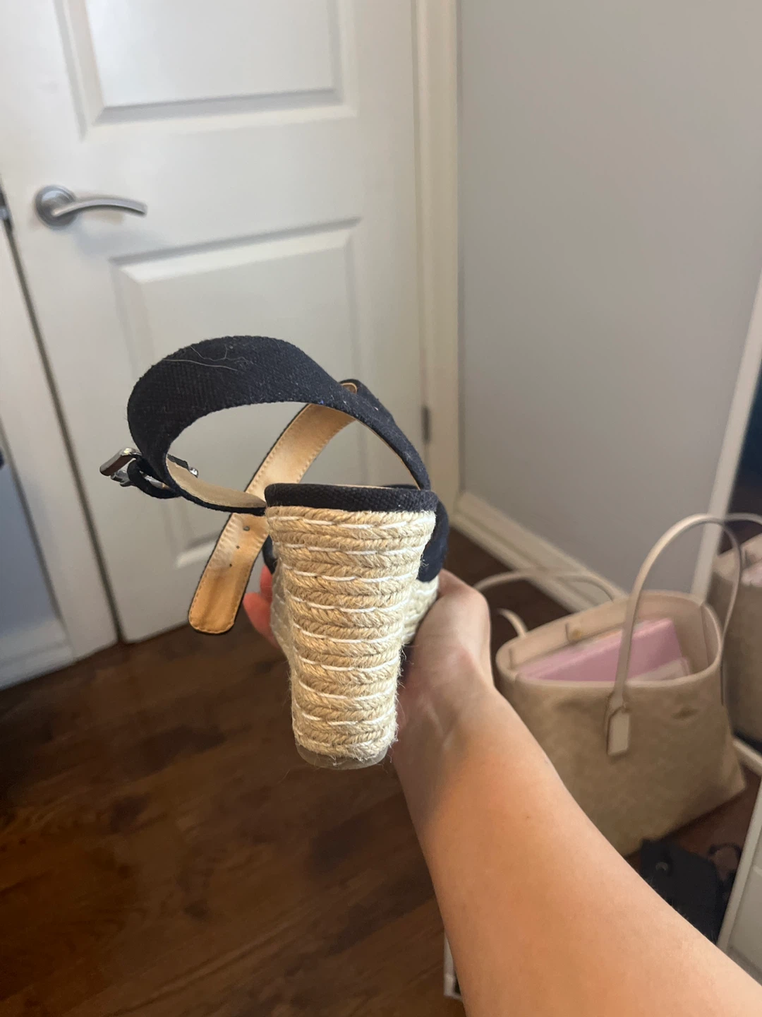 Black Espadrille Wedge Sandals - photo 3