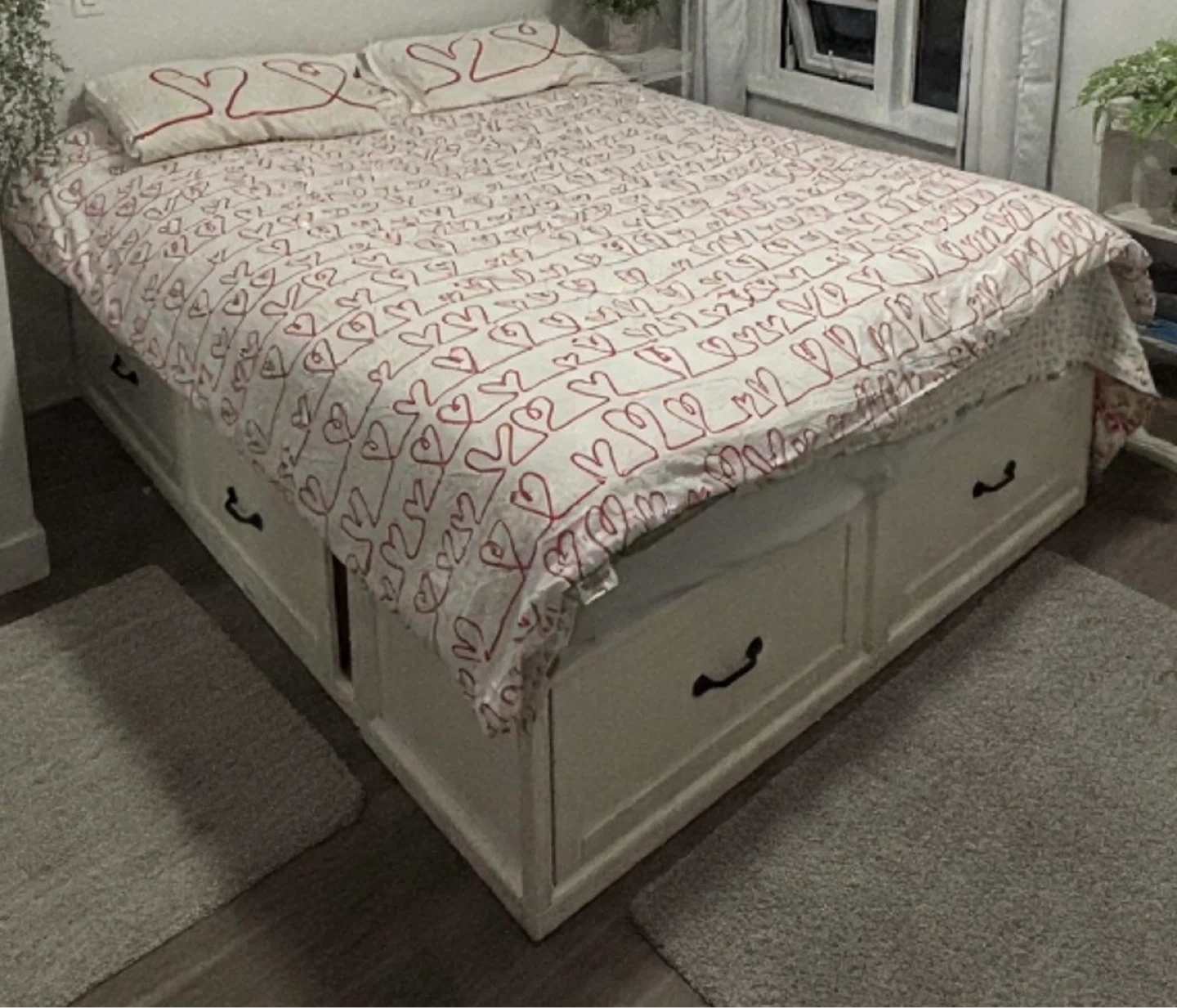 Queen Size Bed Frame with Storage Drawers - photo 2