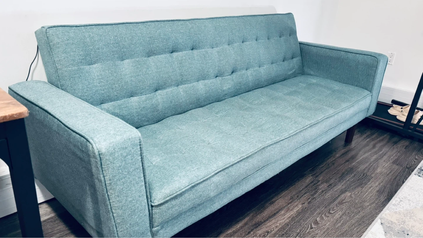 Teal Tufted Sofa / Couch - photo 2