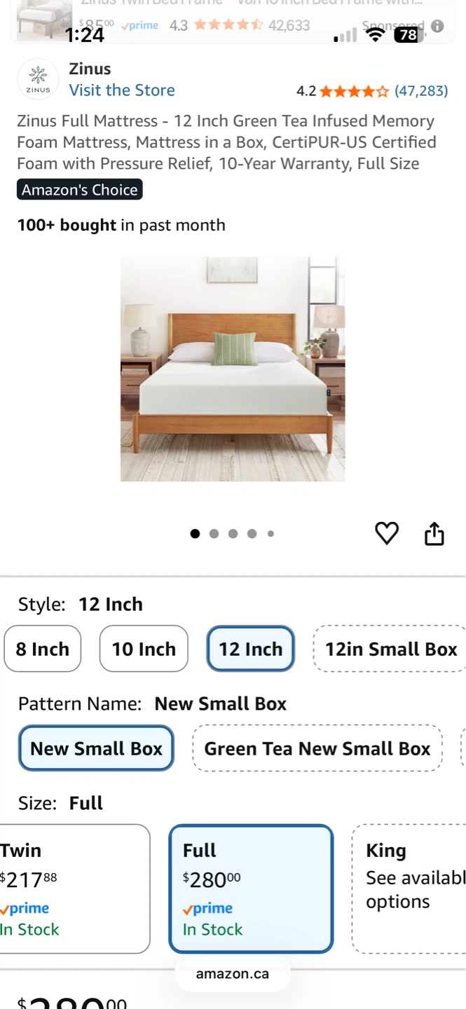 NEW Double Mattress & Used Box Spring (Delivery Available)