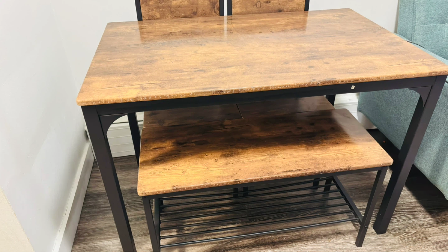 Dining Table and Bench Set
