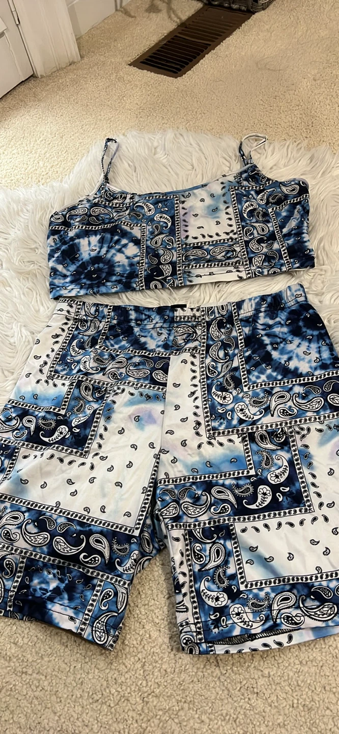 Two-Piece Crop Top and Shorts Set - photo 3
