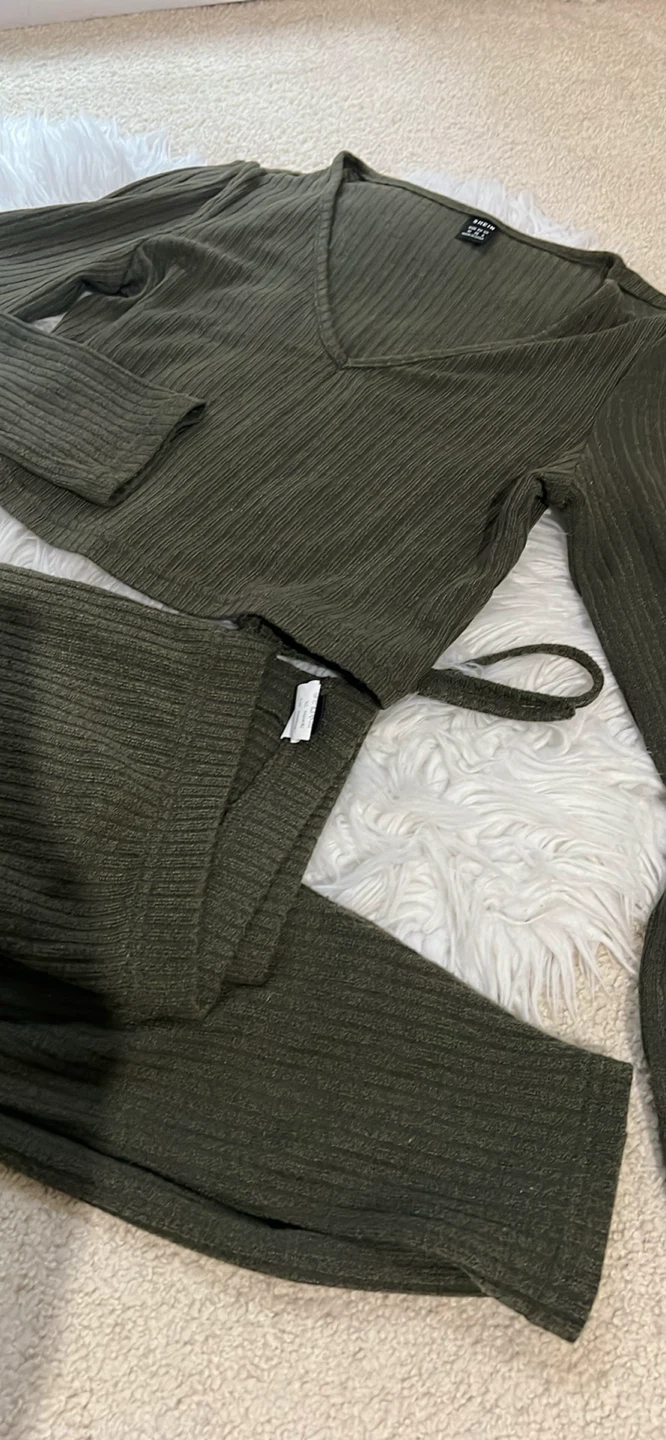SHEIN Ribbed Knit Lounge Set - photo 3