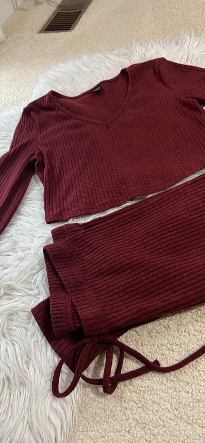 SHEIN Ribbed Knit Lounge Set - photo 2