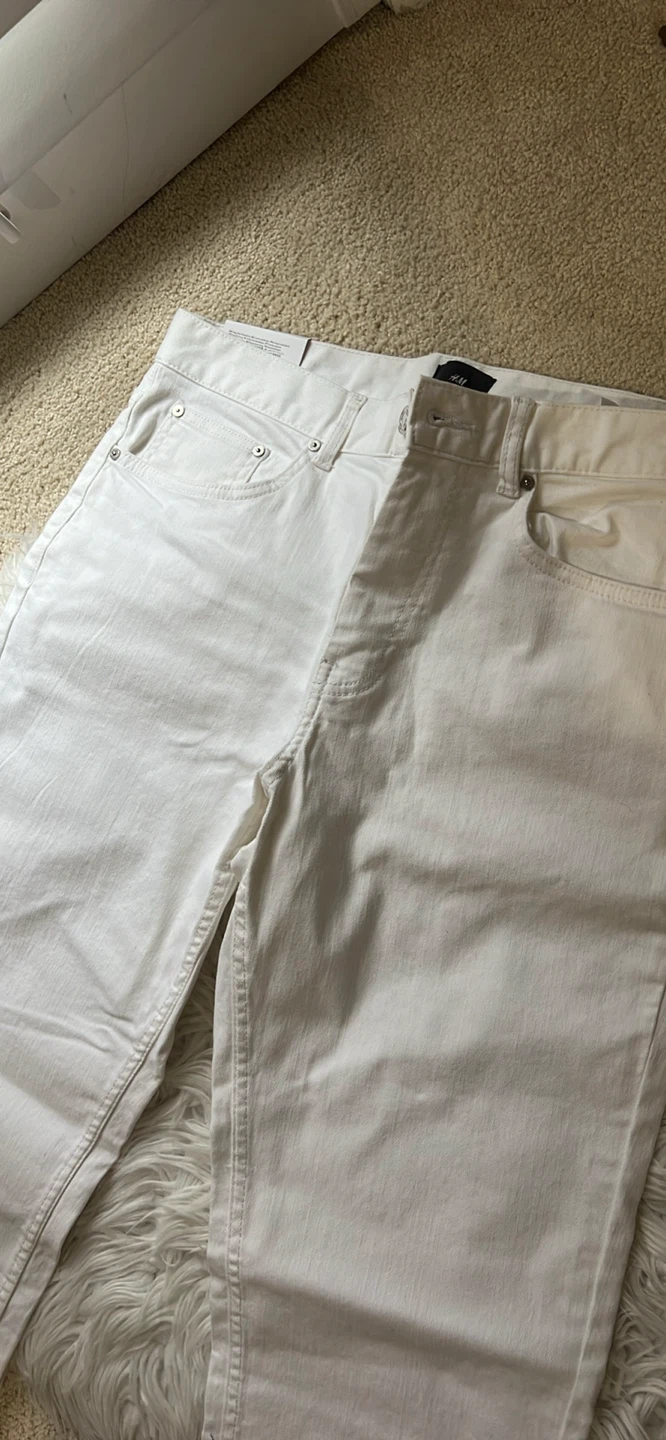 H&M Regular Fit White Jeans - Size 32 - photo 2