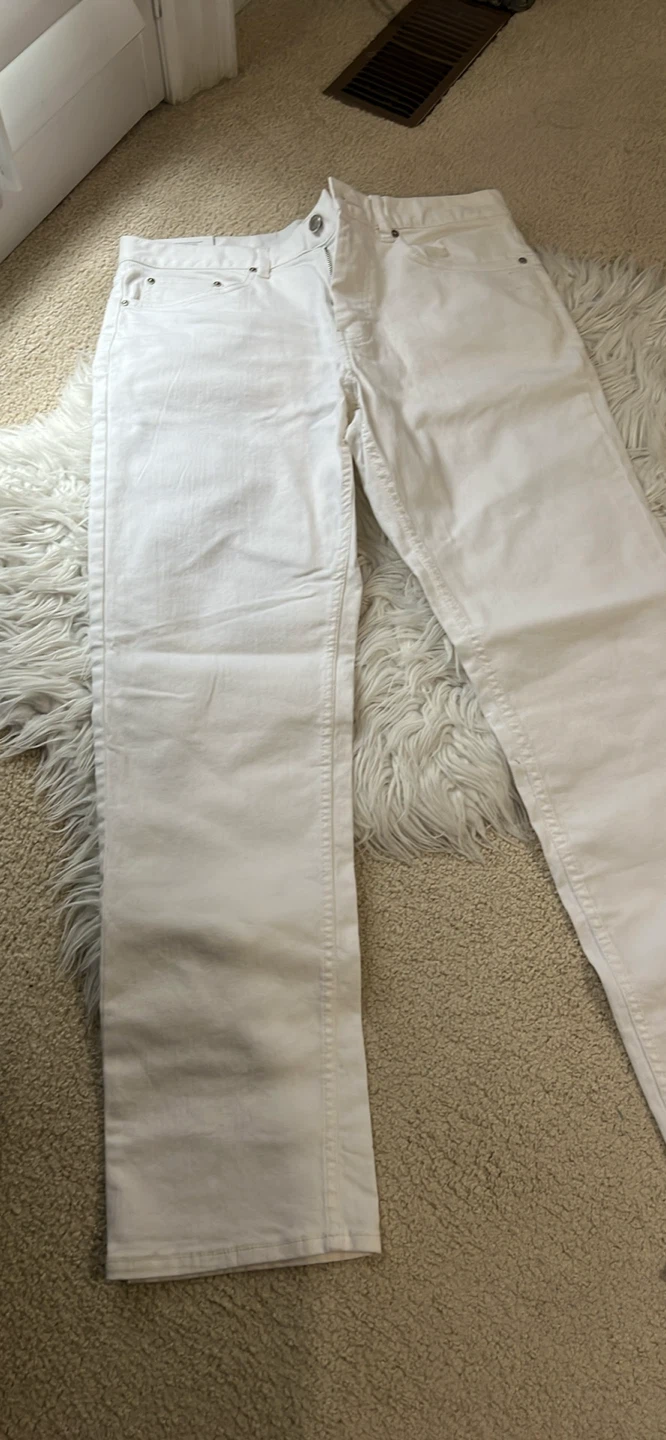 H&M Regular Fit White Jeans - Size 32
