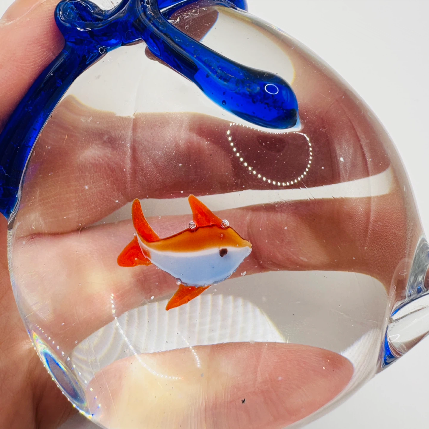 Whimsy Murano Glass Goldfish in Bag Figurine/ Paperweight - photo 3