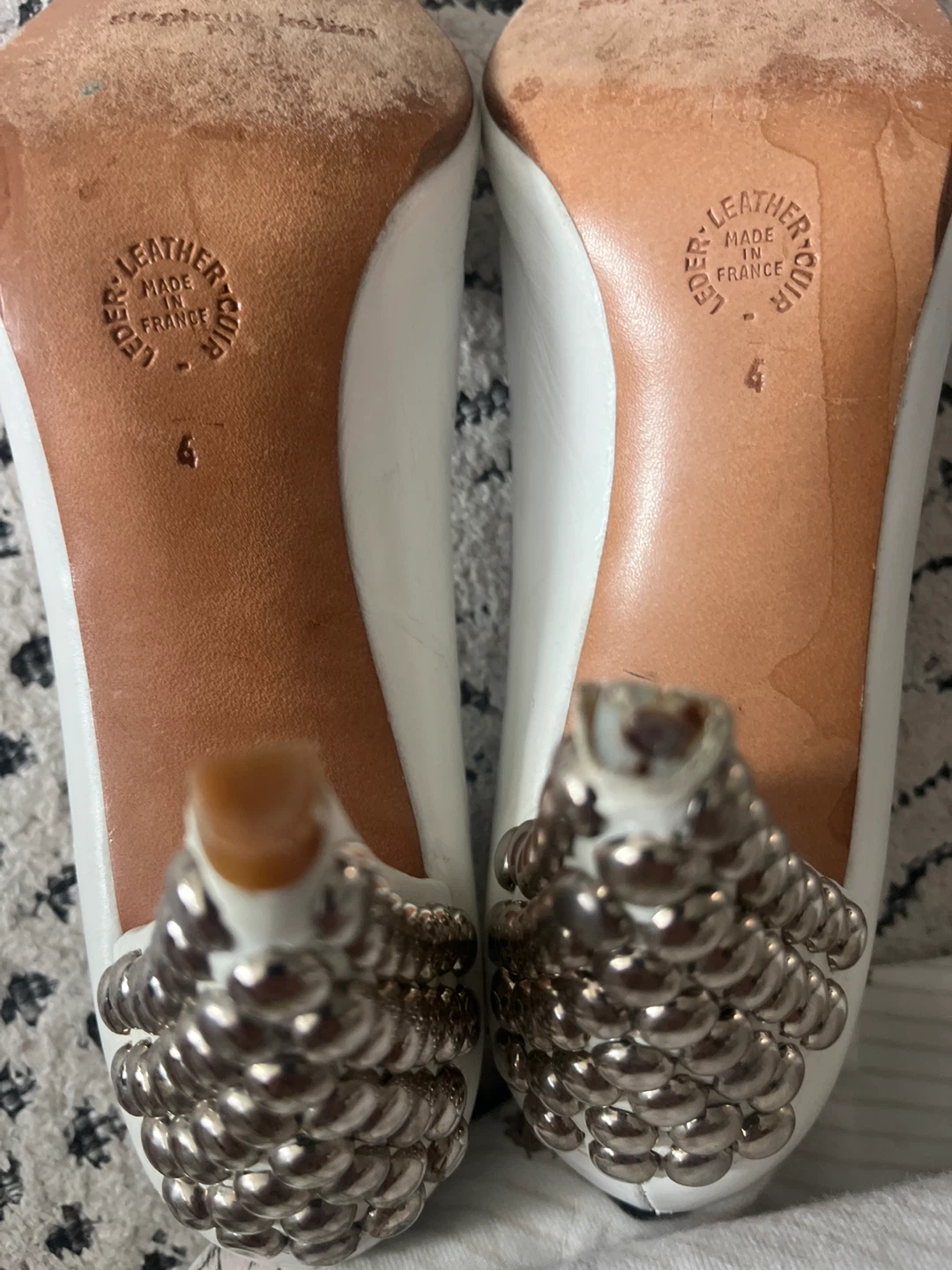 Jean Paul Gaultier pour Stephane Kelian White Leather Heels - photo 3