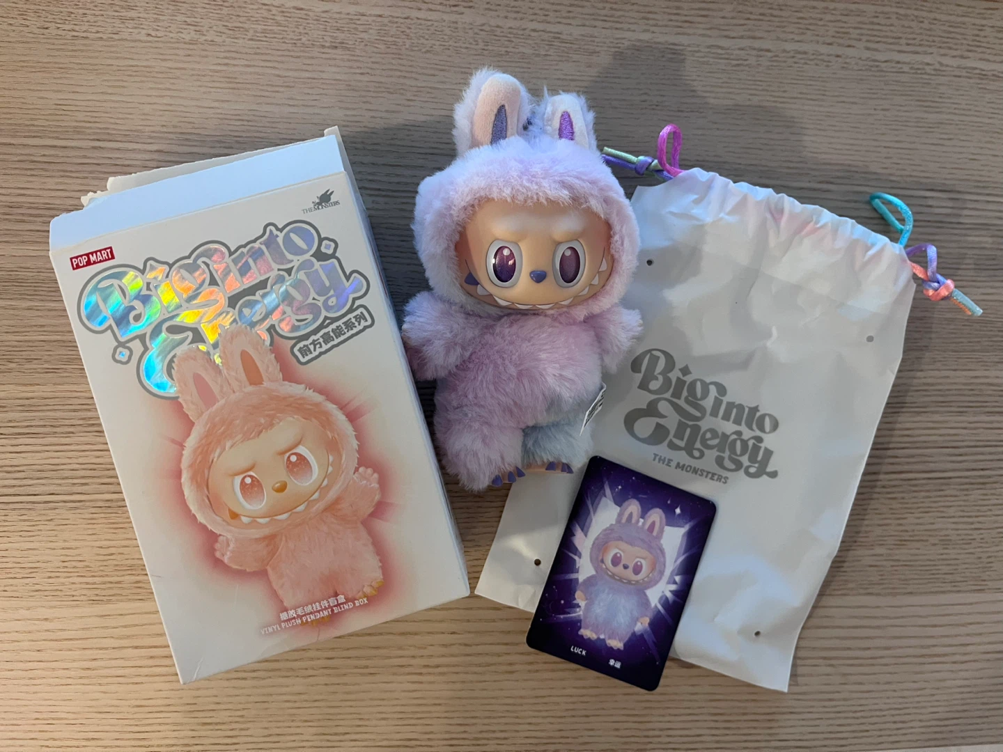 100% NEW & REAL POP MART Labubu Big Into Energy Plush “Luck”