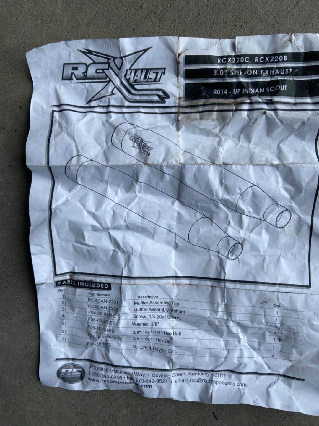 RCX Exhaust 3.0" Slip-On Mufflers for Indian Scout - photo 5