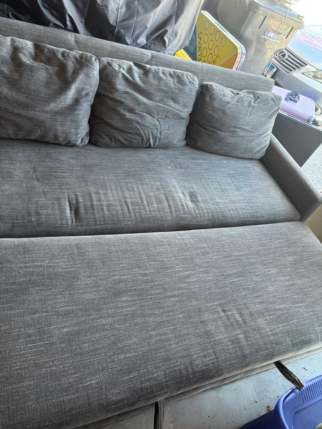 Grey Pull-Out Sofa Bed - photo 2