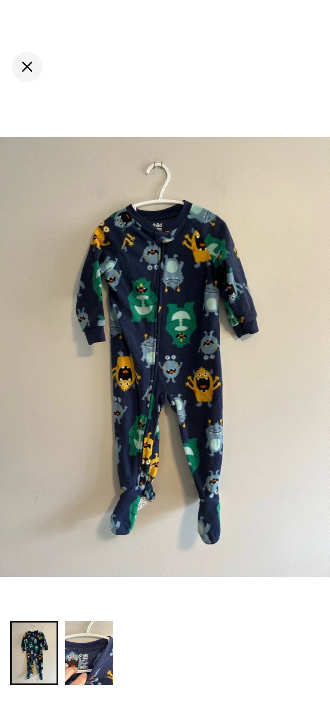 Child of Mine by Carter's Baby Boys' Monster Footie Pajamas 18M