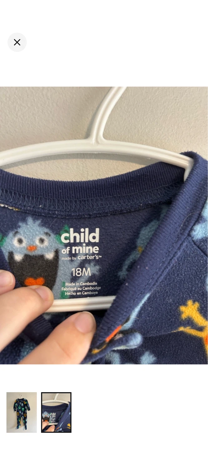 Child of Mine by Carter's Baby Boys' Monster Footie Pajamas 18M - photo 2