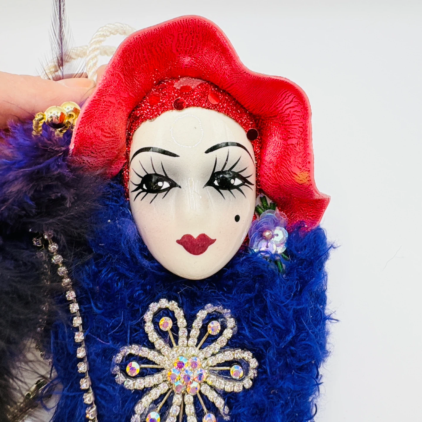 Art Deco Style Figural Mask Madi Gras Wall Decor - photo 2