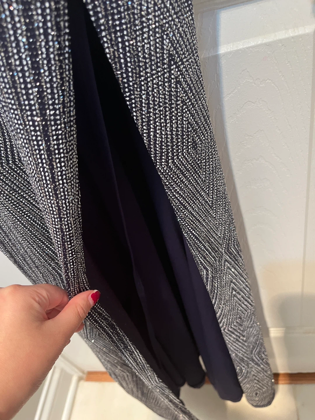Trixxi Navy Sparkle Gown Size 13 - photo 3
