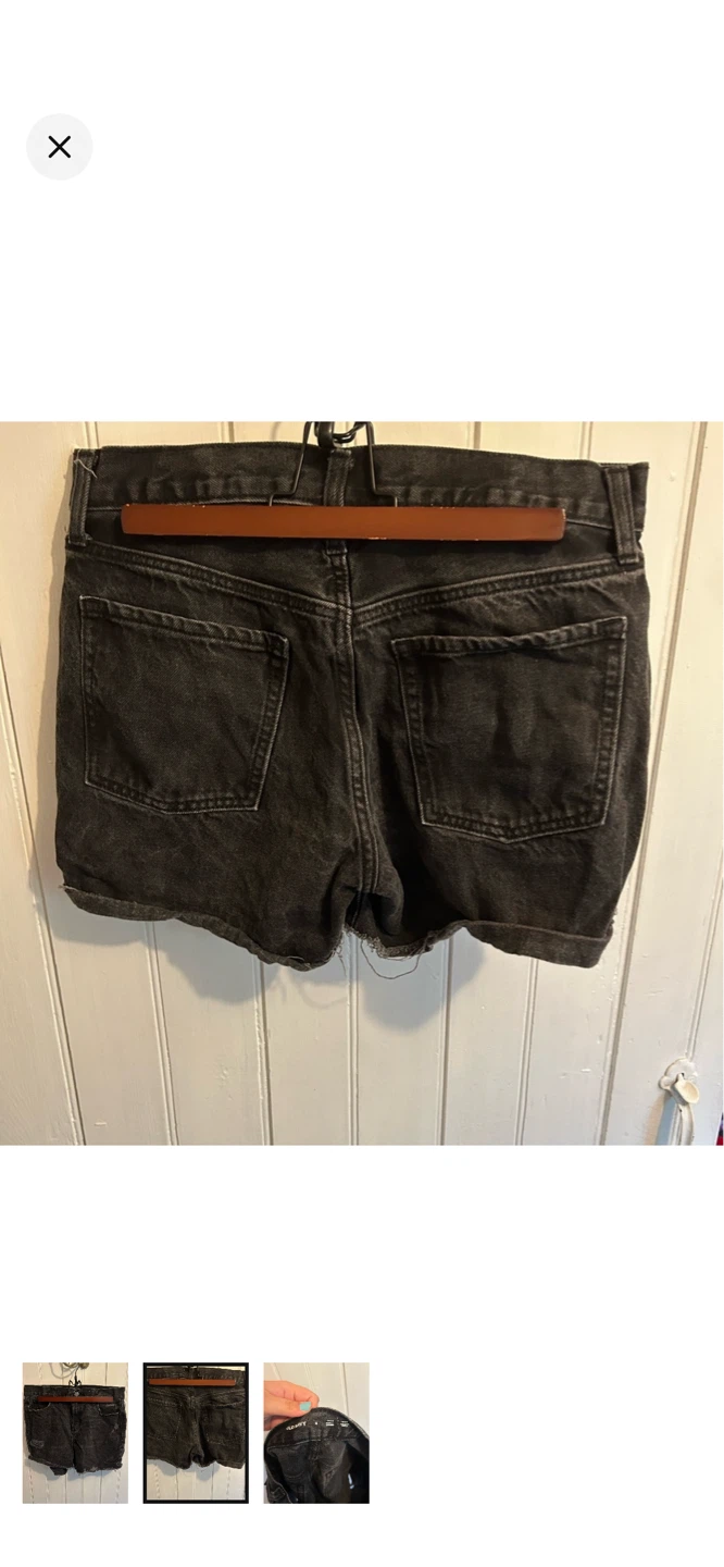 Old Navy Distressed Black Denim Shorts Size 6 - photo 2