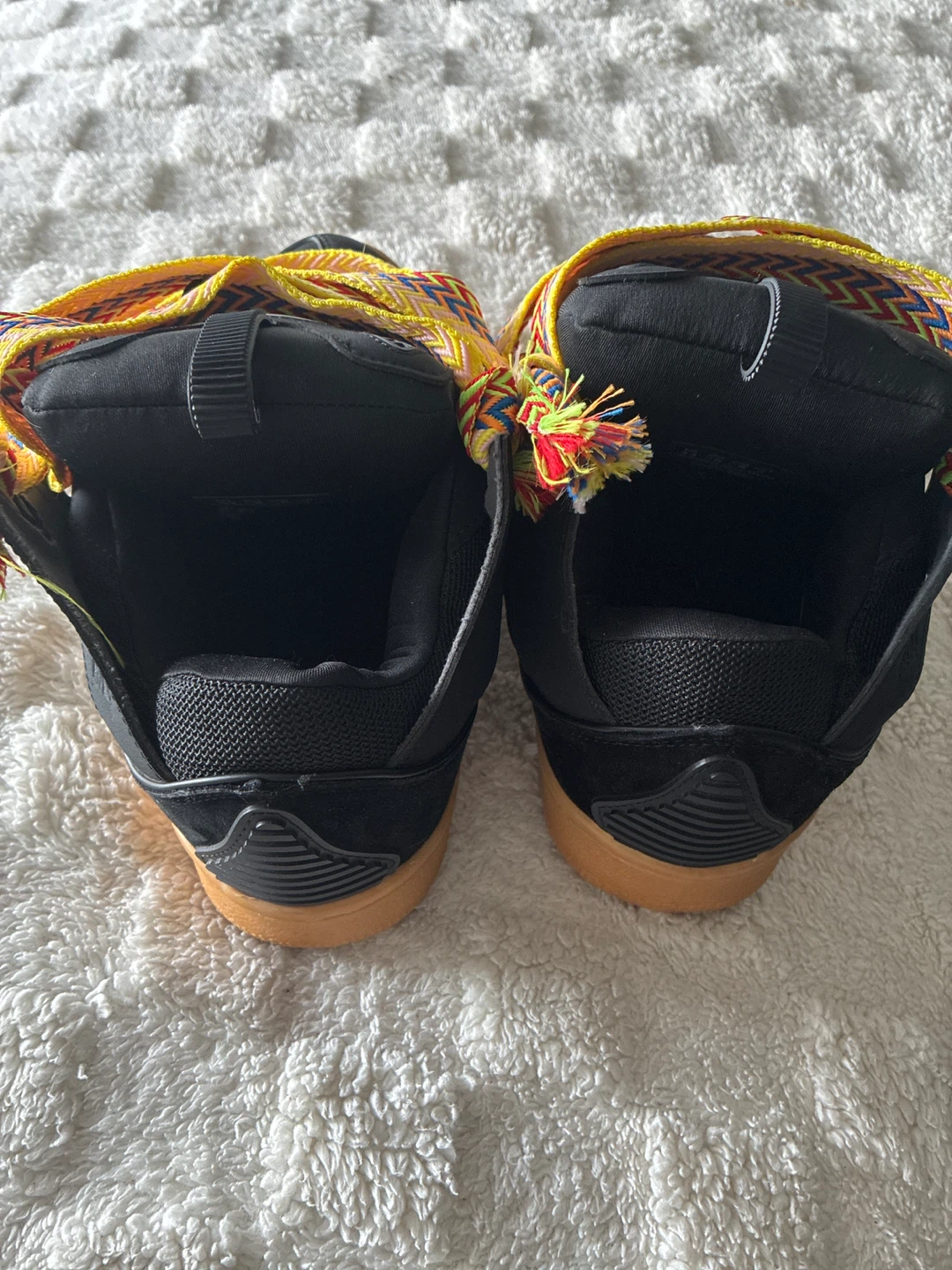 Lanvin Paris Black Sneakers with Colorful Laces - photo 2