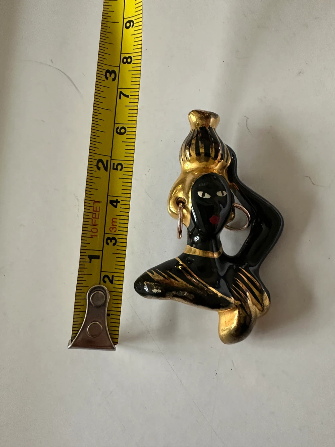 Vintage Ceramic Figurine Brooch - photo 5
