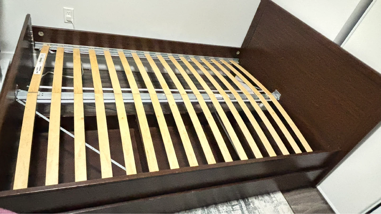 IKEA Luroy Queen Bed Frame - Dark Brown - photo 2