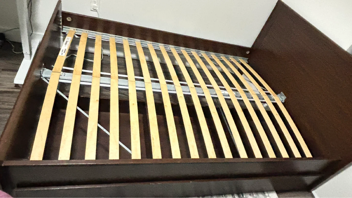 IKEA Luroy Queen Bed Frame - Dark Brown - photo 3