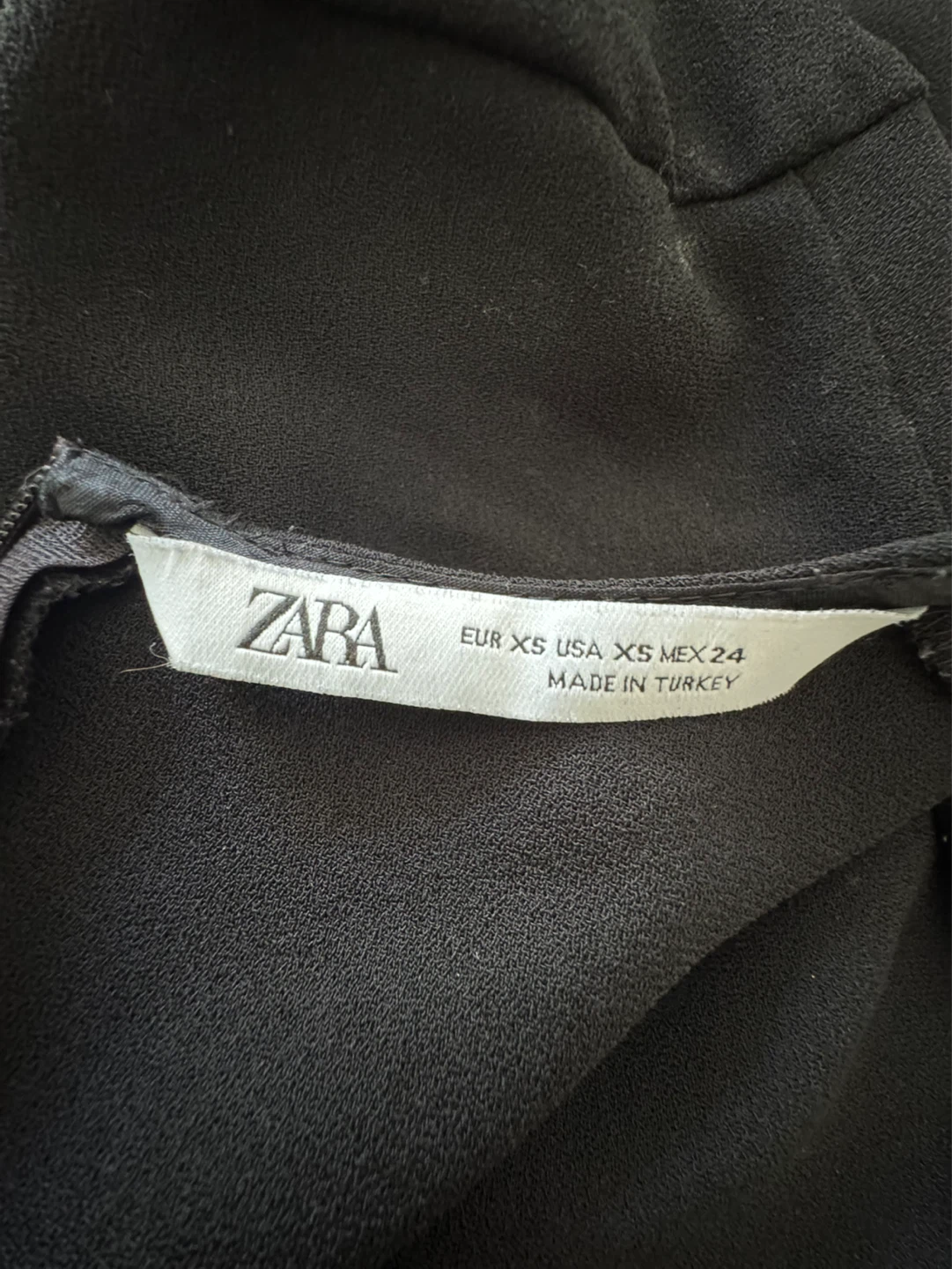 Zara Black Pleated Hem Mini Dress XS - photo 3