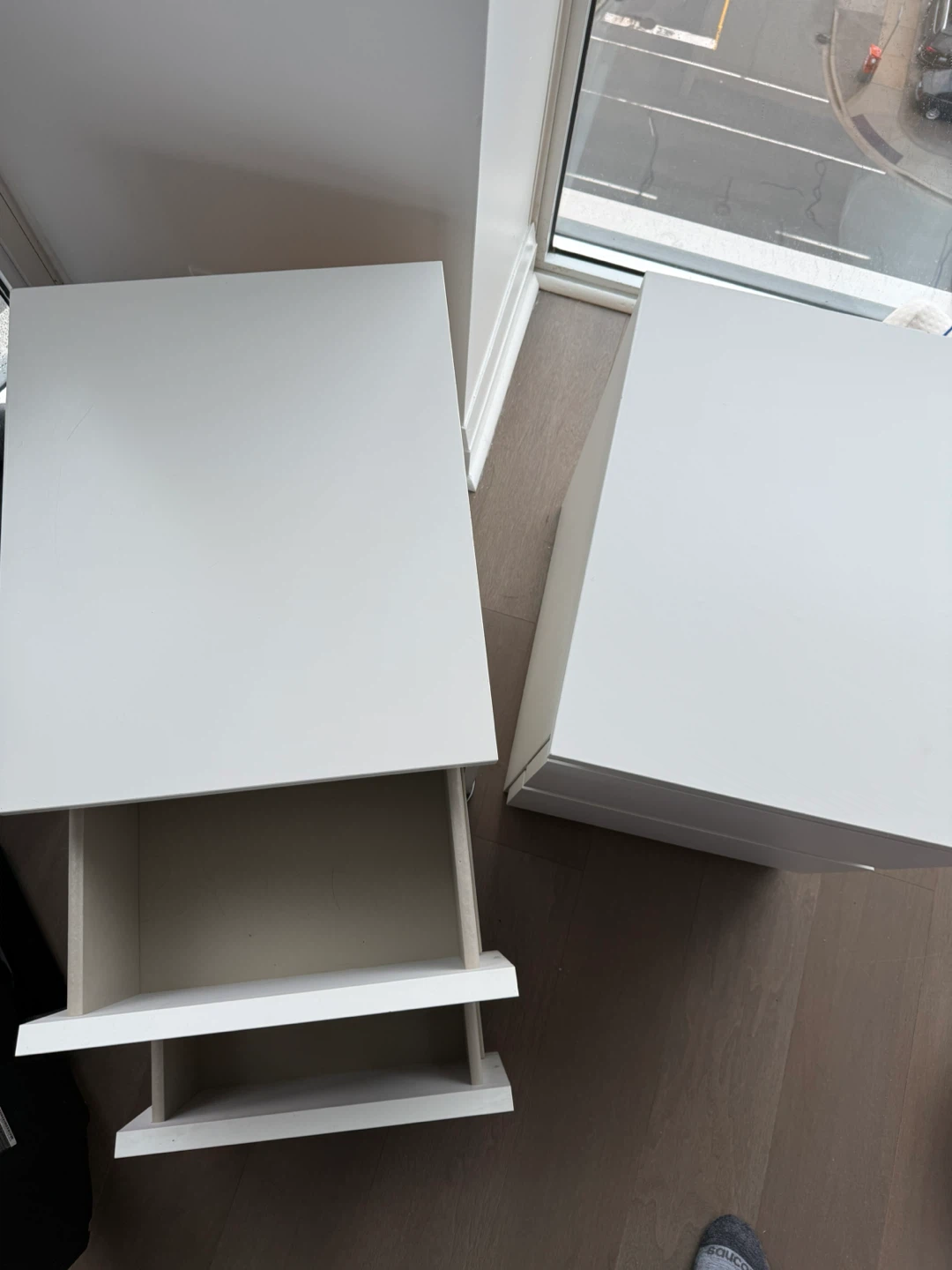 Pair of White 2-Drawer Nightstands - photo 4