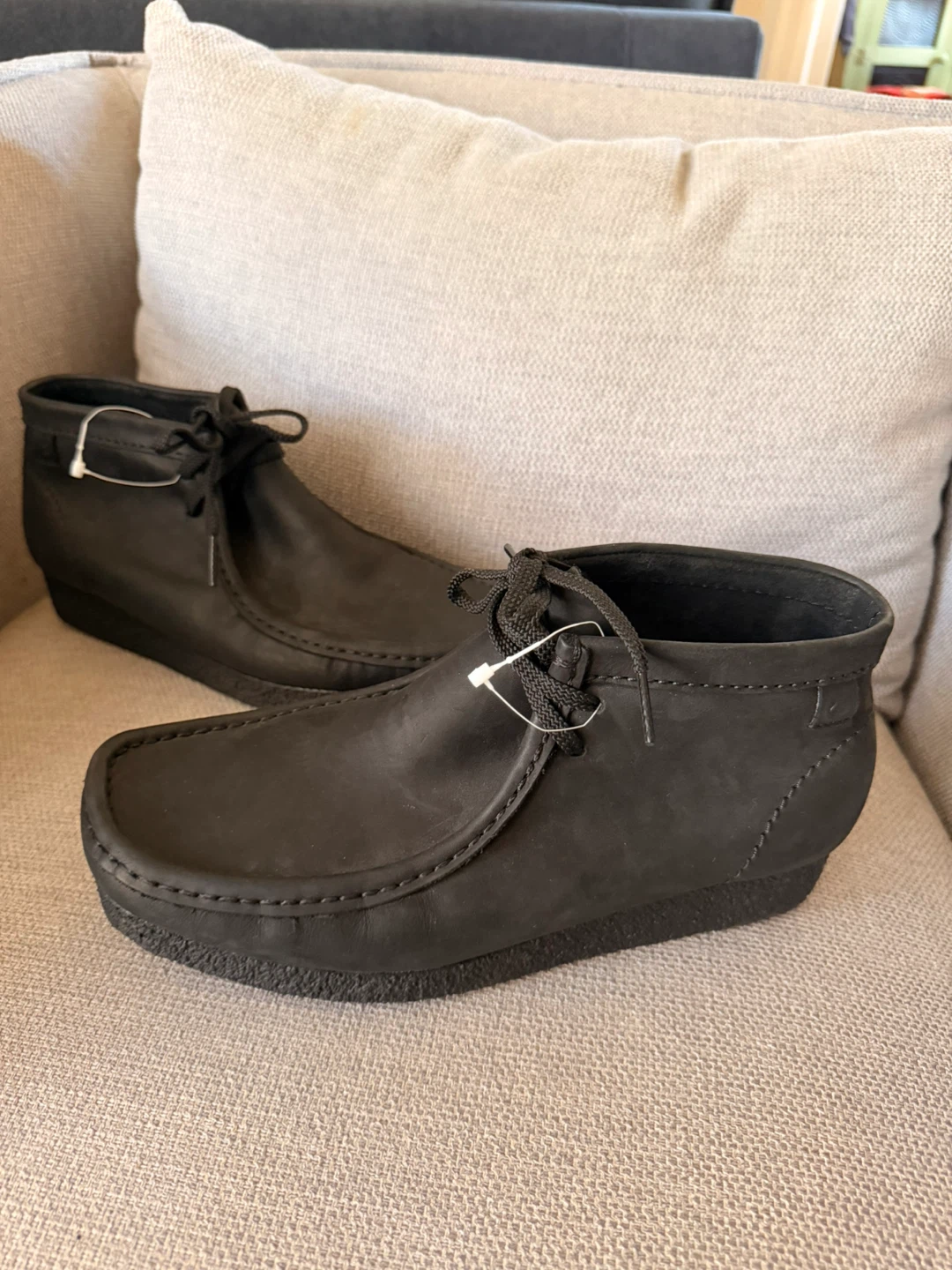 Clarks Wallabee Boots - Black Suede