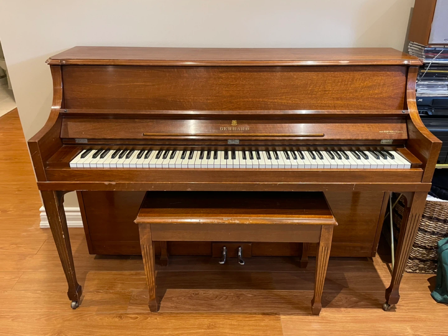 Gerhard Upright Piano with Bench
