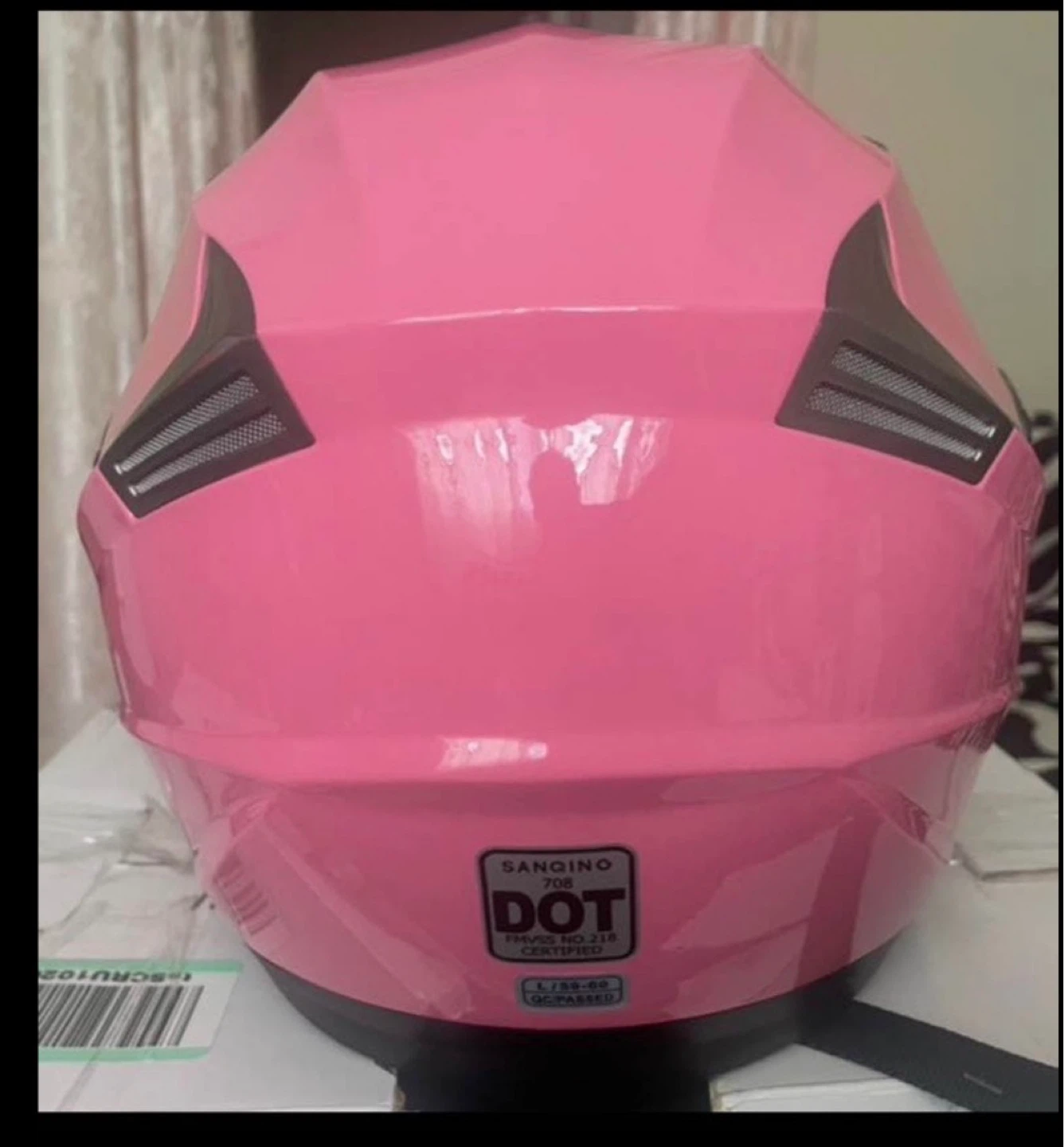 Pink Motorcycle Helmet - SANGINO DOT Certified - Size L