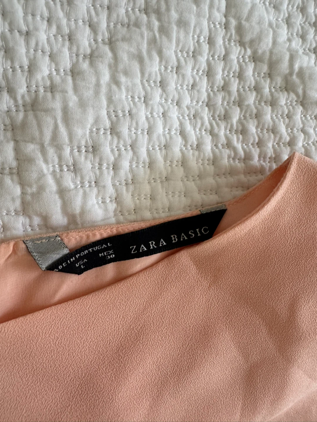 Zara Basic Peach Draped Dress Size L - photo 2
