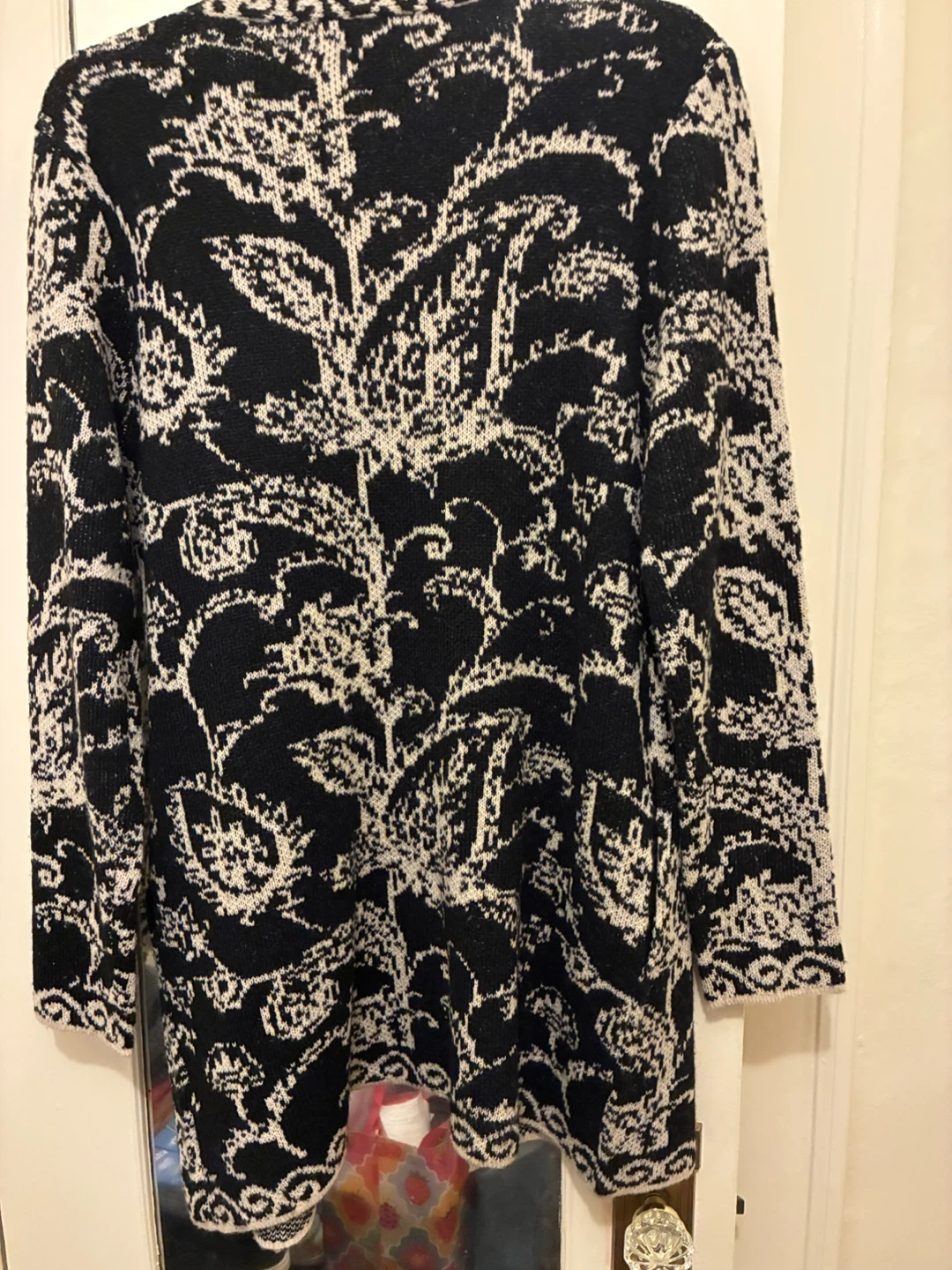 80 Park Black & White Patterned Cardigan - photo 4