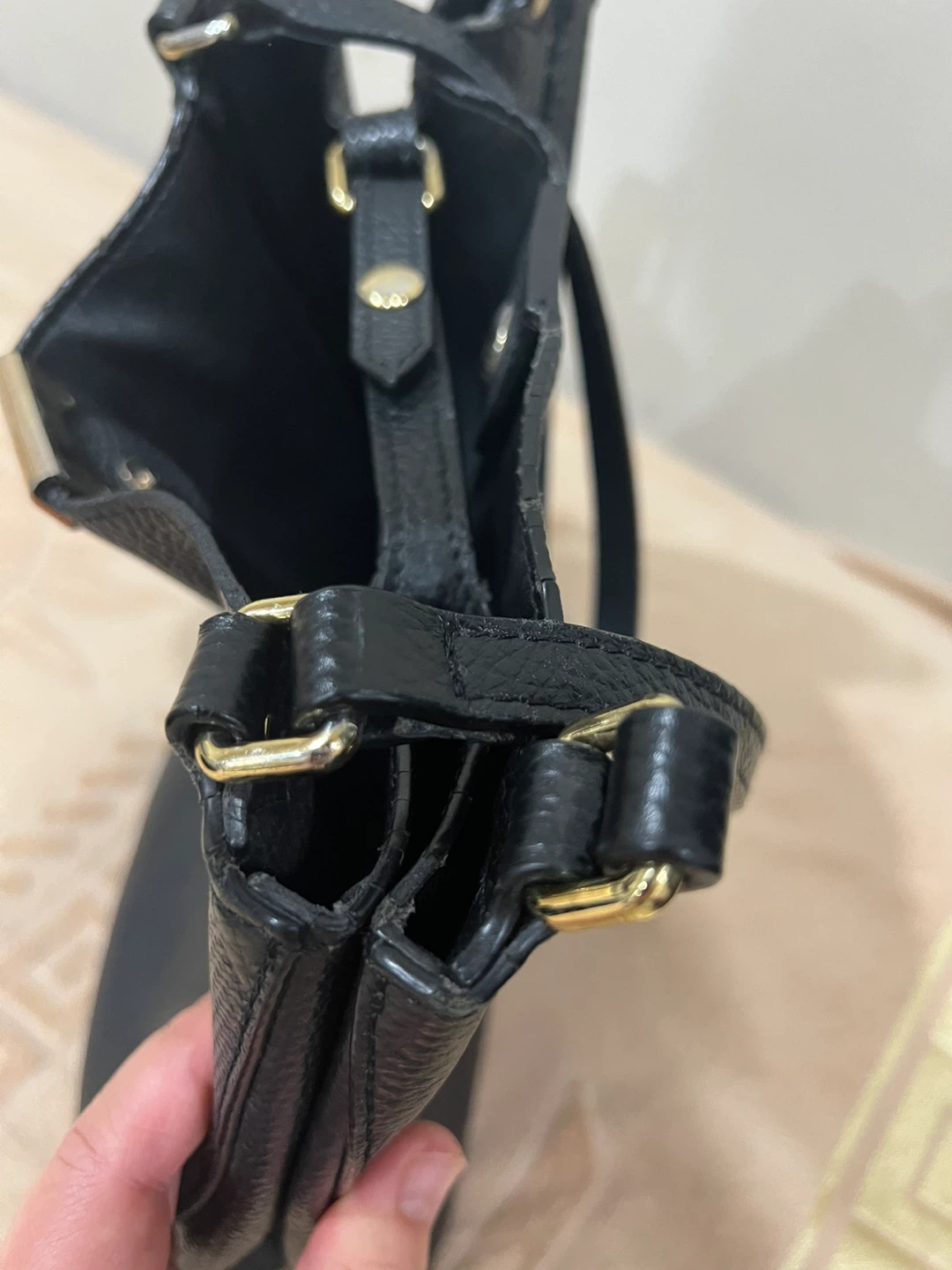 Black Burberry Leather Tote Bag - photo 4