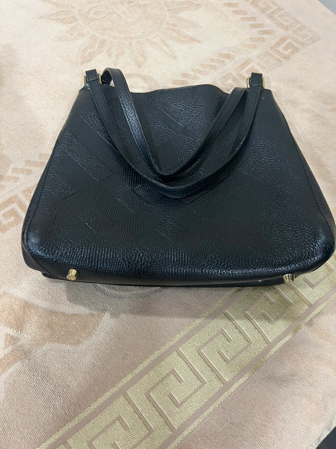 Black Burberry Leather Tote Bag - photo 2