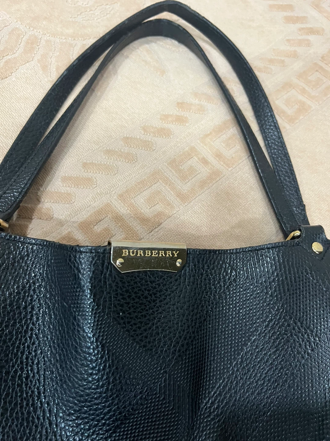 Black Burberry Leather Tote Bag - photo 3