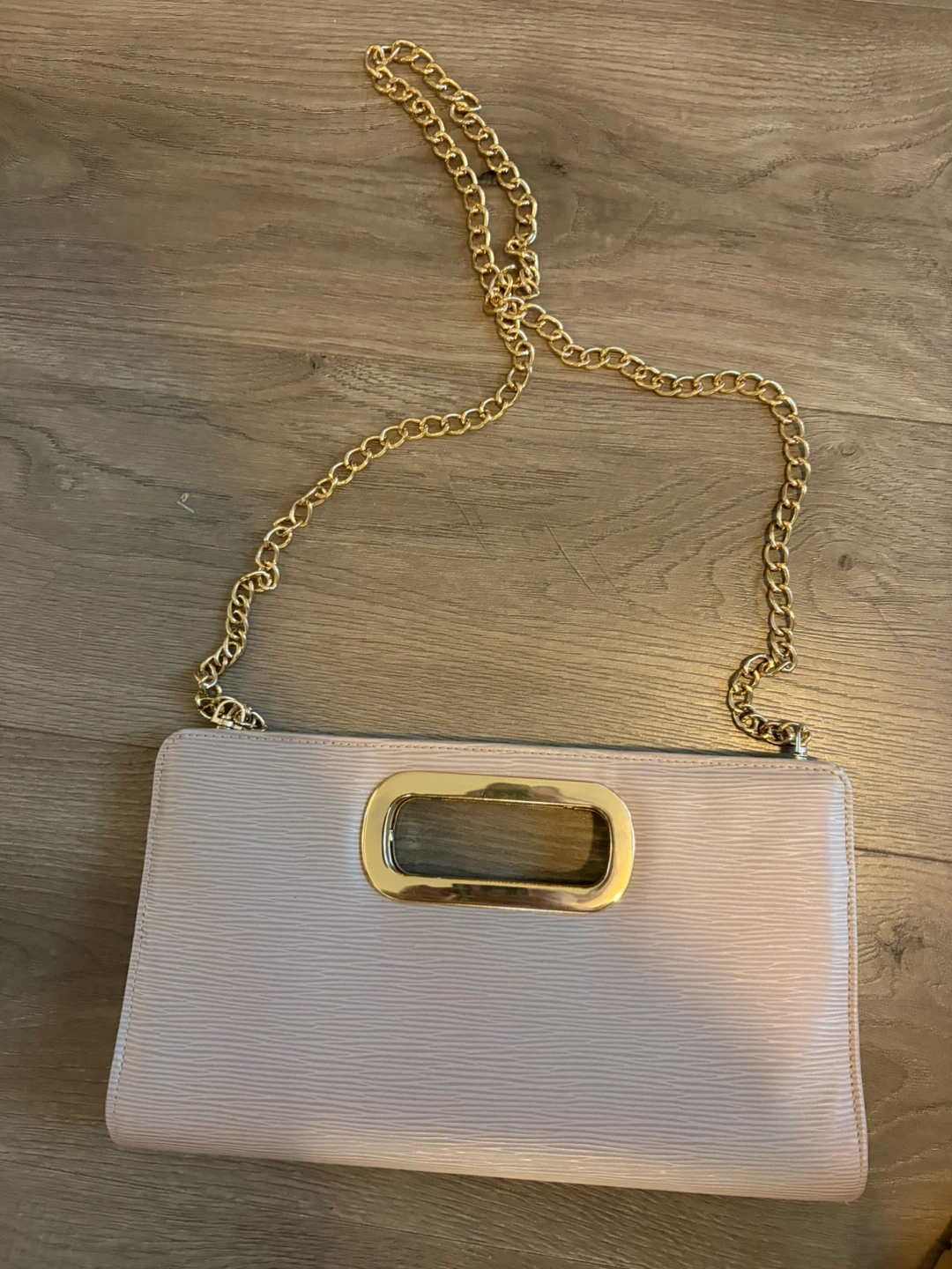 Women's Clutch Handbag with Gold Chain Strap - photo 2