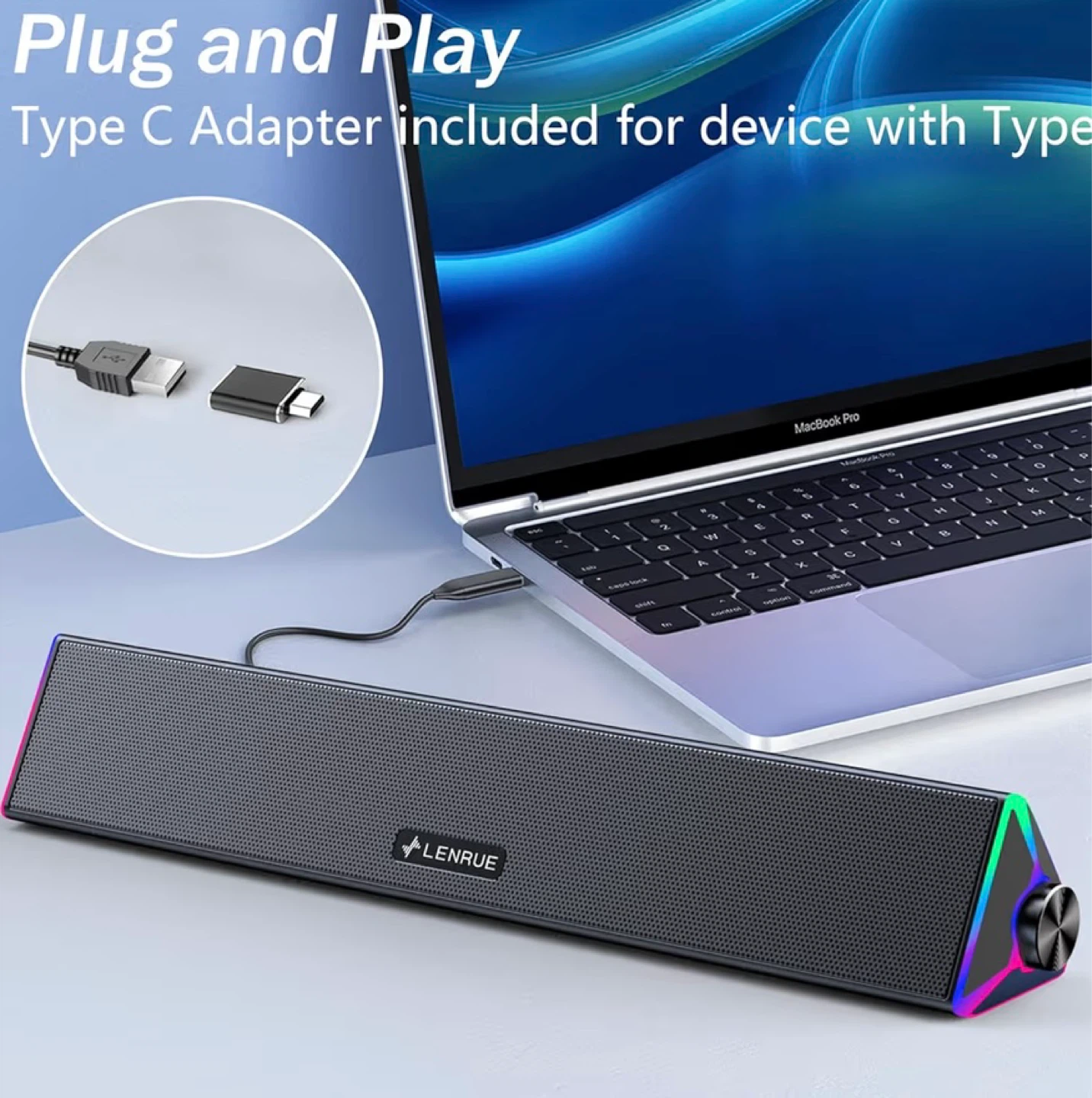 LENRUE USB Computer Speaker E-1103 - photo 3