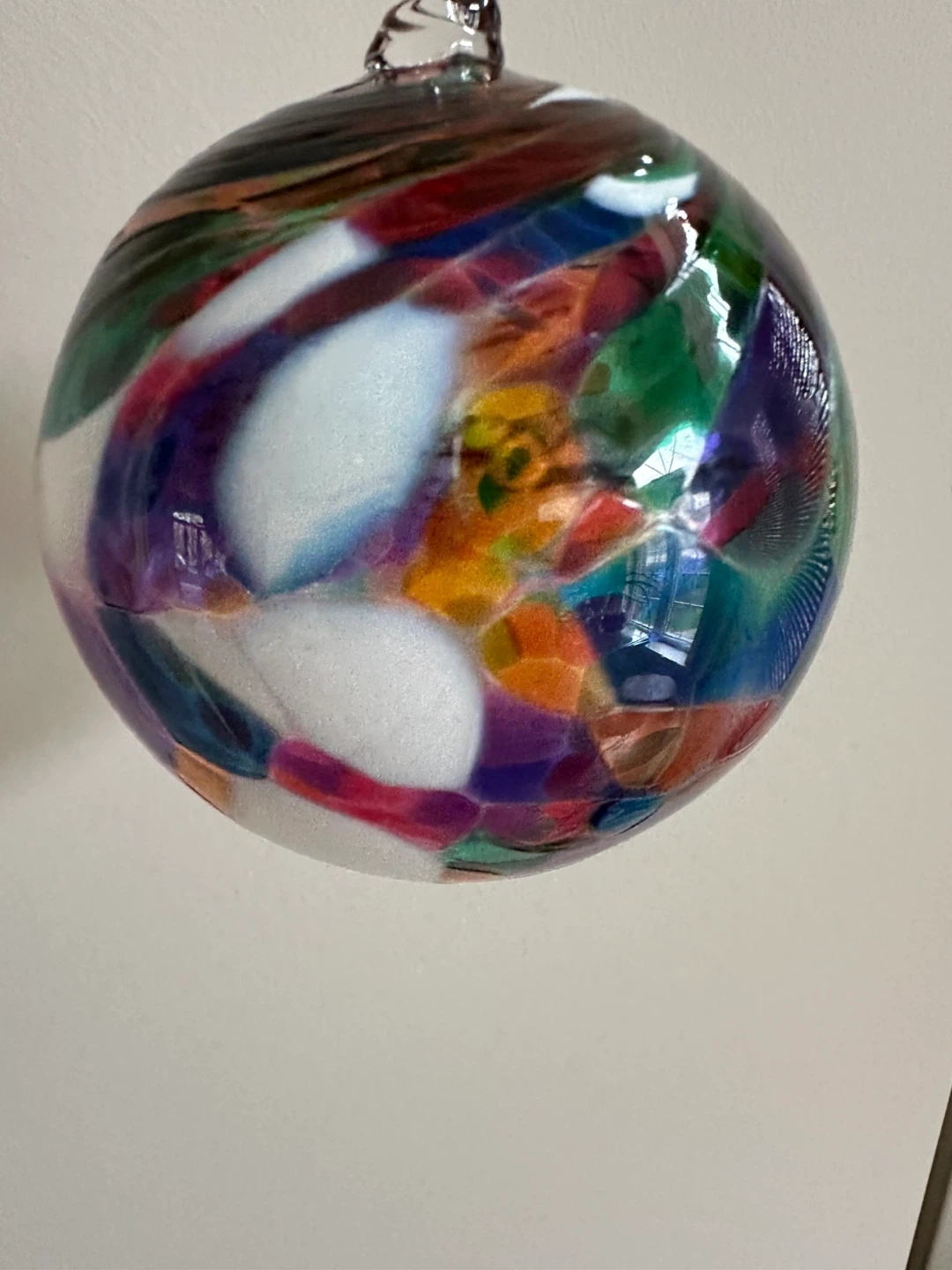 Hand Blown Glass Swirl Ornament - photo 3