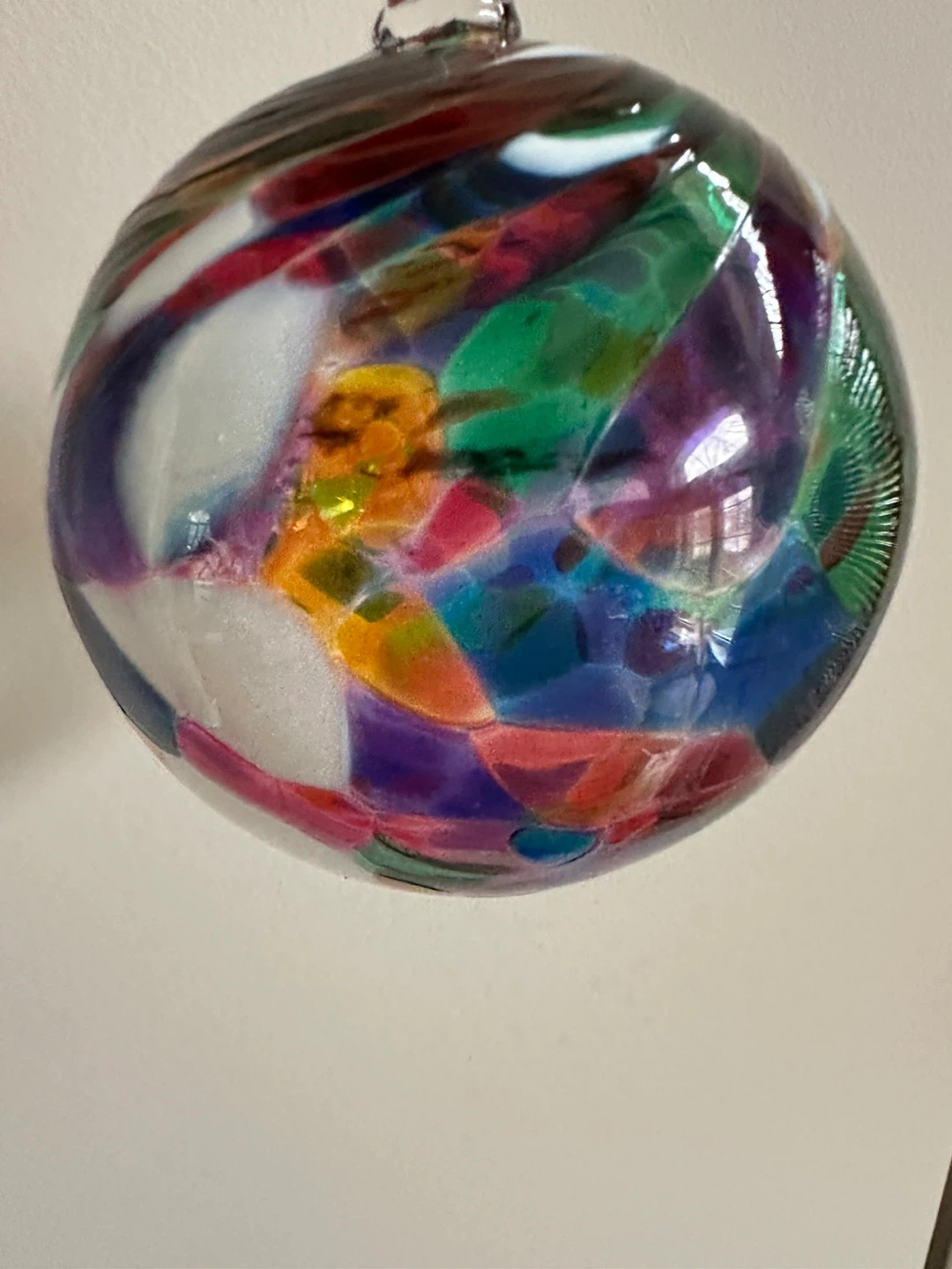 Hand Blown Glass Swirl Ornament - photo 4