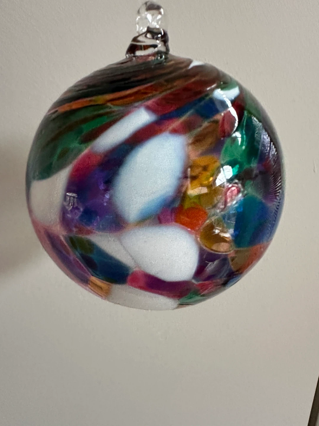 Hand Blown Glass Swirl Ornament - photo 5
