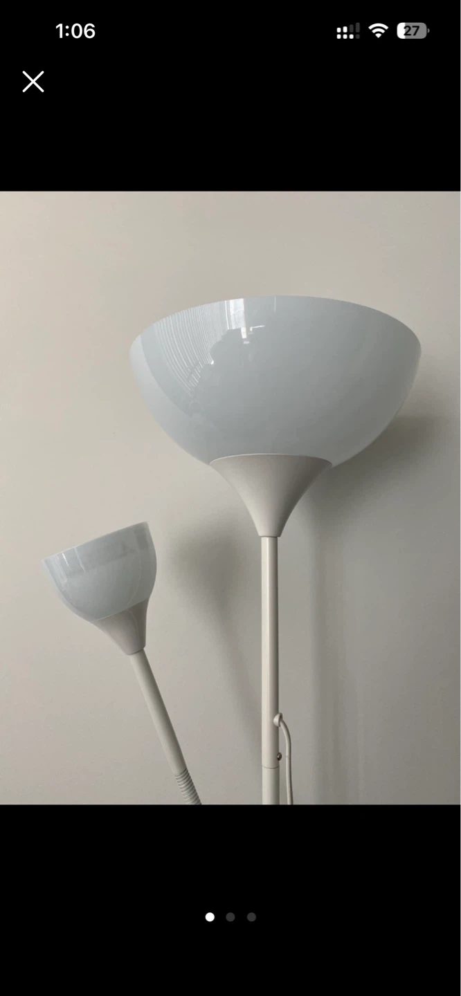 White IKEA Floor Lamp