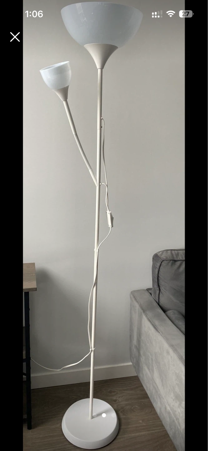 White IKEA Floor Lamp - photo 2